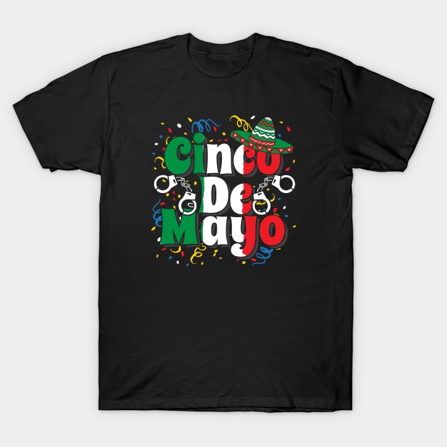 Correction Officer Cinco De Mayo Mexican Flag T-Shirt by stockwell315designs